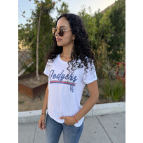 47 Brand Dodgers 47 W White Wash Bliss Frankie Tee