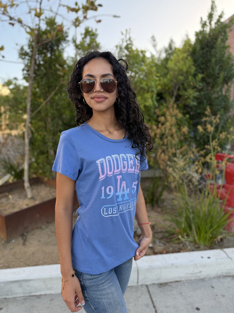 47 Brand Dodgers 47 W Cadet Blue Mellow Out Frankie Tee