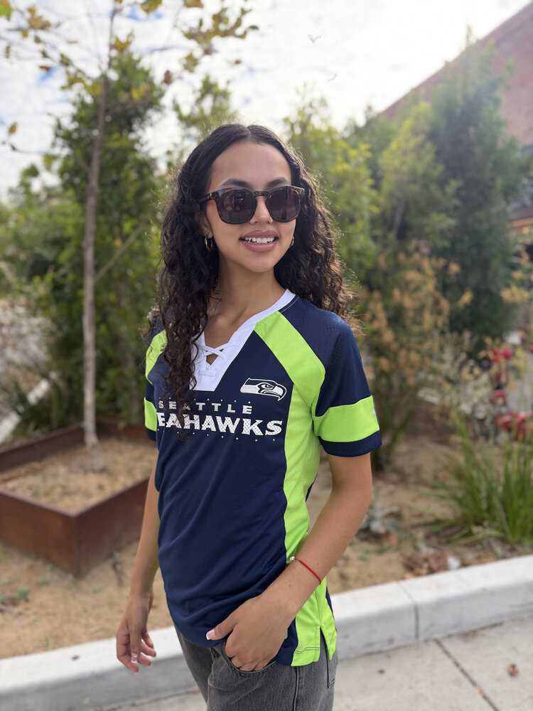 Majestic Seahawks W '17 Draft Me Navy