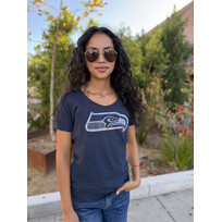 47 Brand Seahawks W Lux Sequins Runback Scoop Navy