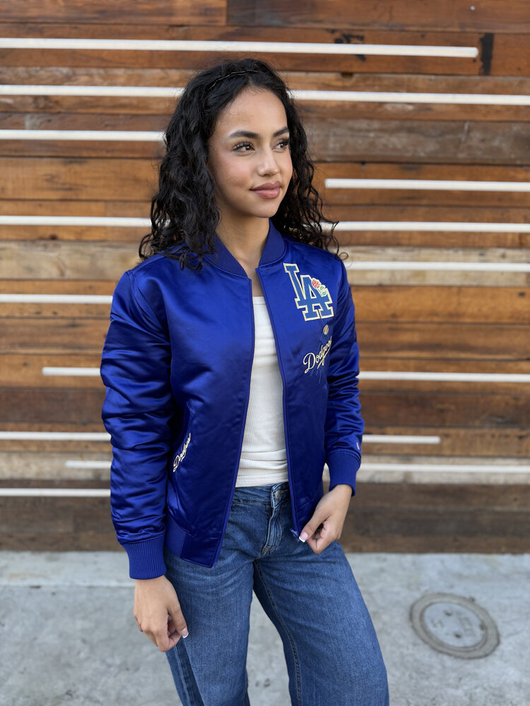 New Era LA Dodgers Women's NE Royal Glam Crop Jacket