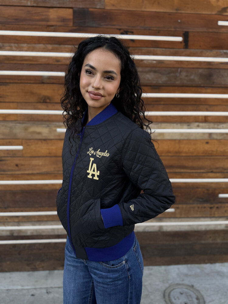 New Era LA Dodgers Women's NE Royal Glam Crop Jacket