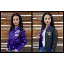 New Era LA Lakers Women's NE Purple Glam Crop Jacket