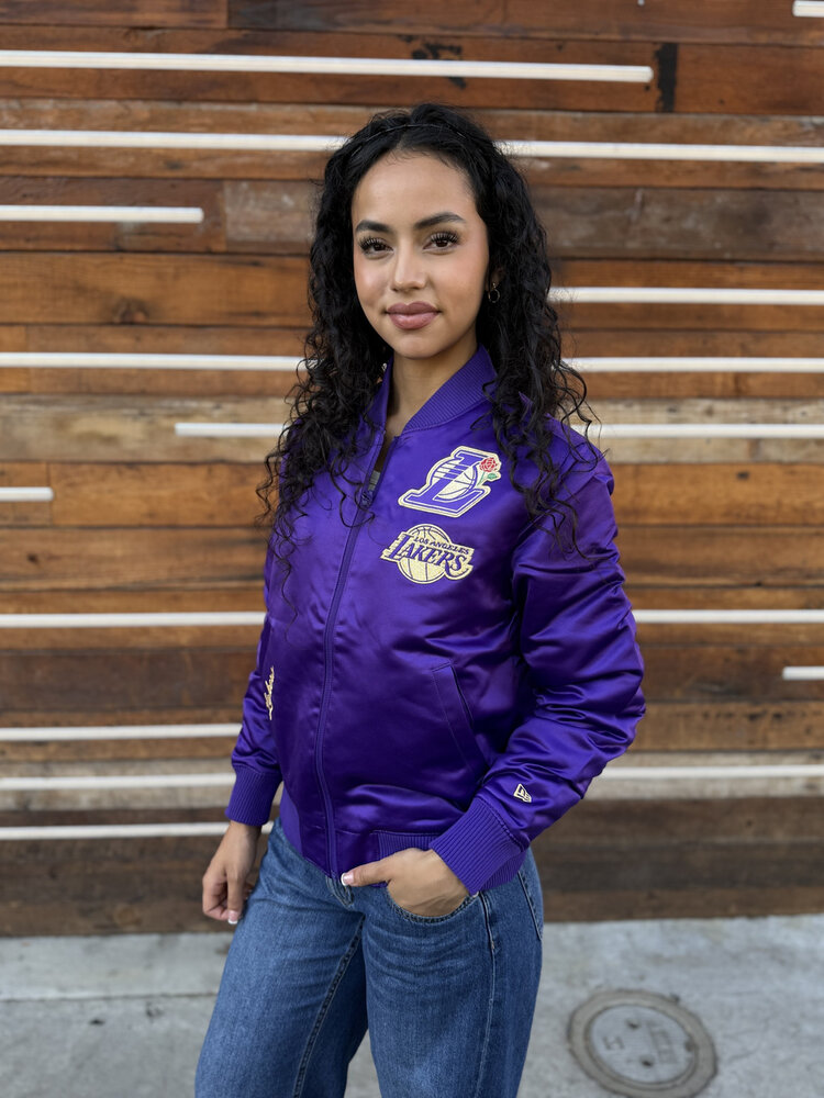 New Era LA Lakers Women's NE Purple Glam Crop Jacket
