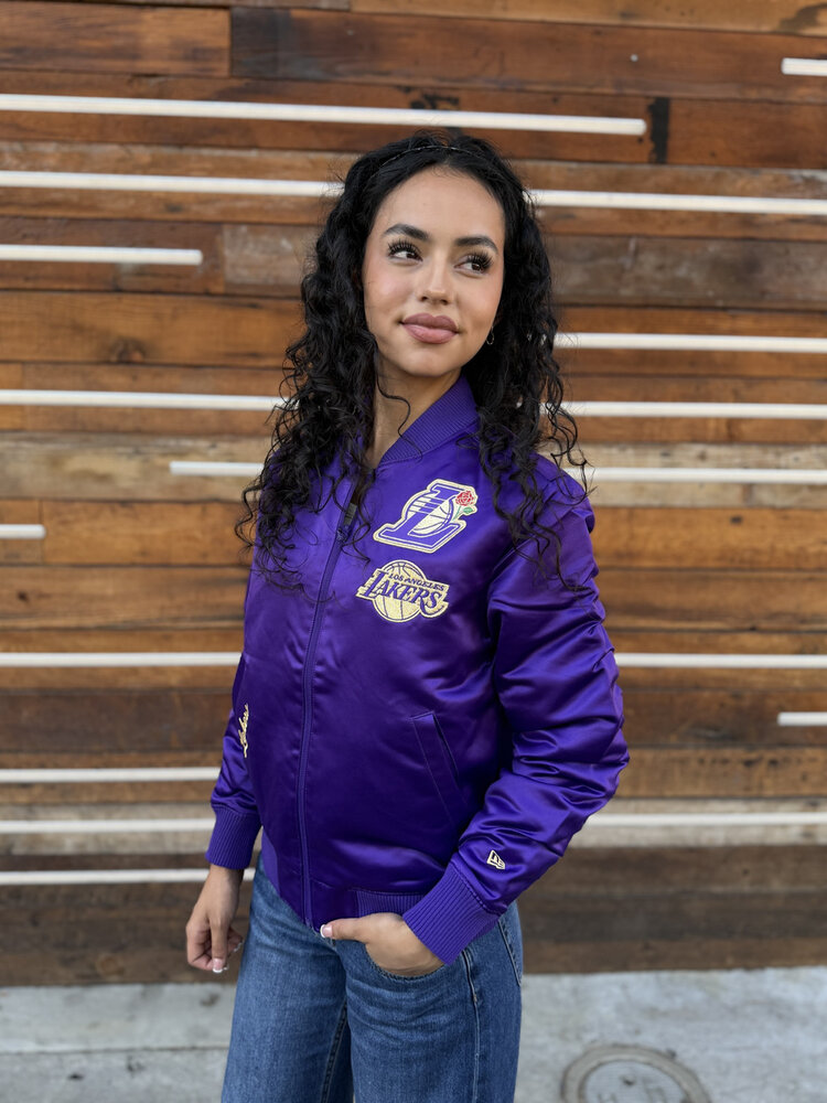 New Era LA Lakers Women's NE Purple Glam Crop Jacket