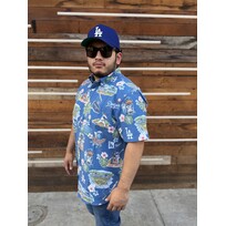 Reyn Spooner LA Dodgers Reyn Spooner Blue Scenic Button-Up