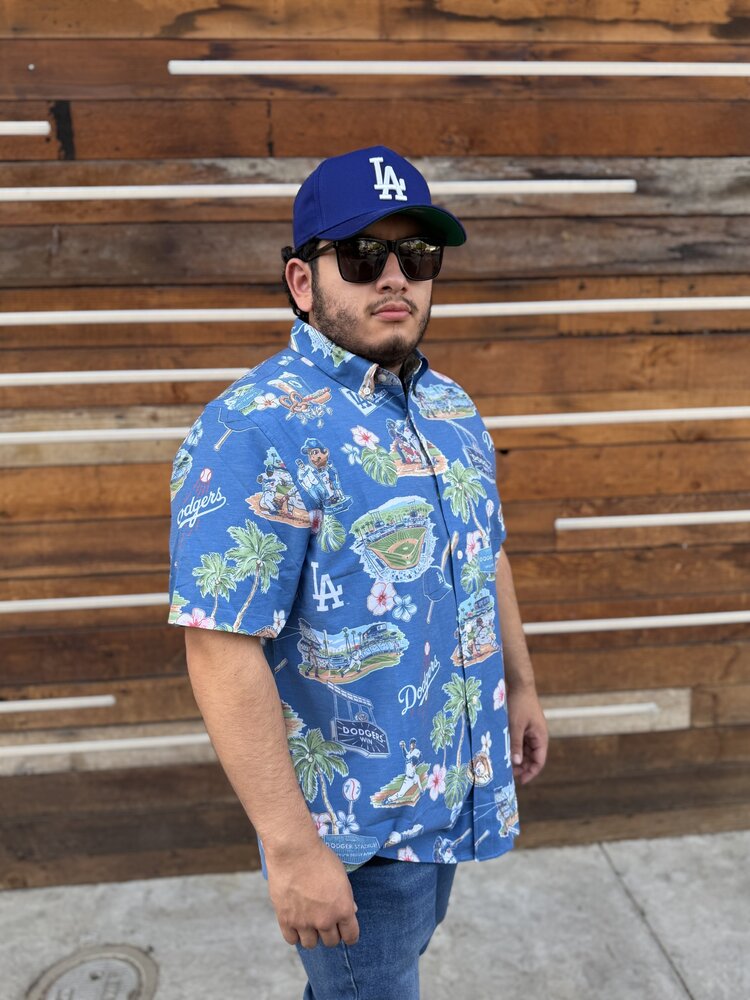 Reyn Spooner LA Dodgers Reyn Spooner Blue Scenic Button-Up
