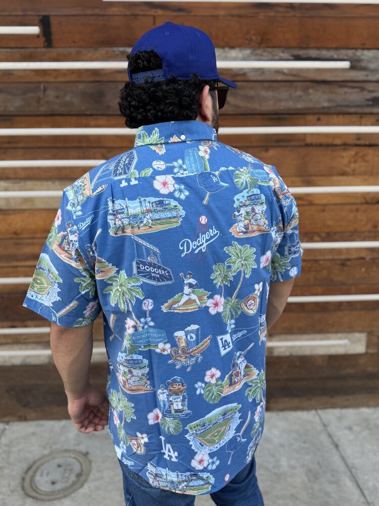 Reyn Spooner LA Dodgers Reyn Spooner Blue Scenic Button-Up