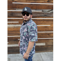 Reyn Spooner LA Dodgers Reyn Spooner Black Sakura Spring Performance Button-Down