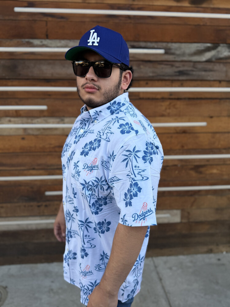 Reyn Spooner LA Dodgers Reyn Spooner Kekai White Shooting Ball Button-Down