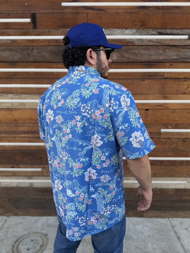 Reyn Spooner LA Dodgers Reyn Spooner Royal Sakura Spring Performance Button-Down