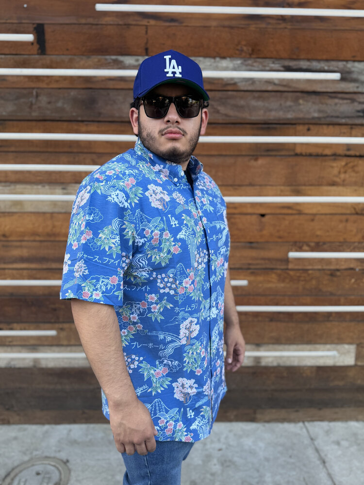 Reyn Spooner LA Dodgers Reyn Spooner Royal Sakura Spring Performance Button-Down