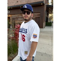 Mitchell and Ness LA Dodgers Men's Mitchell & Ness Authentic 1997 Hideo Nomo #16 Jersey White