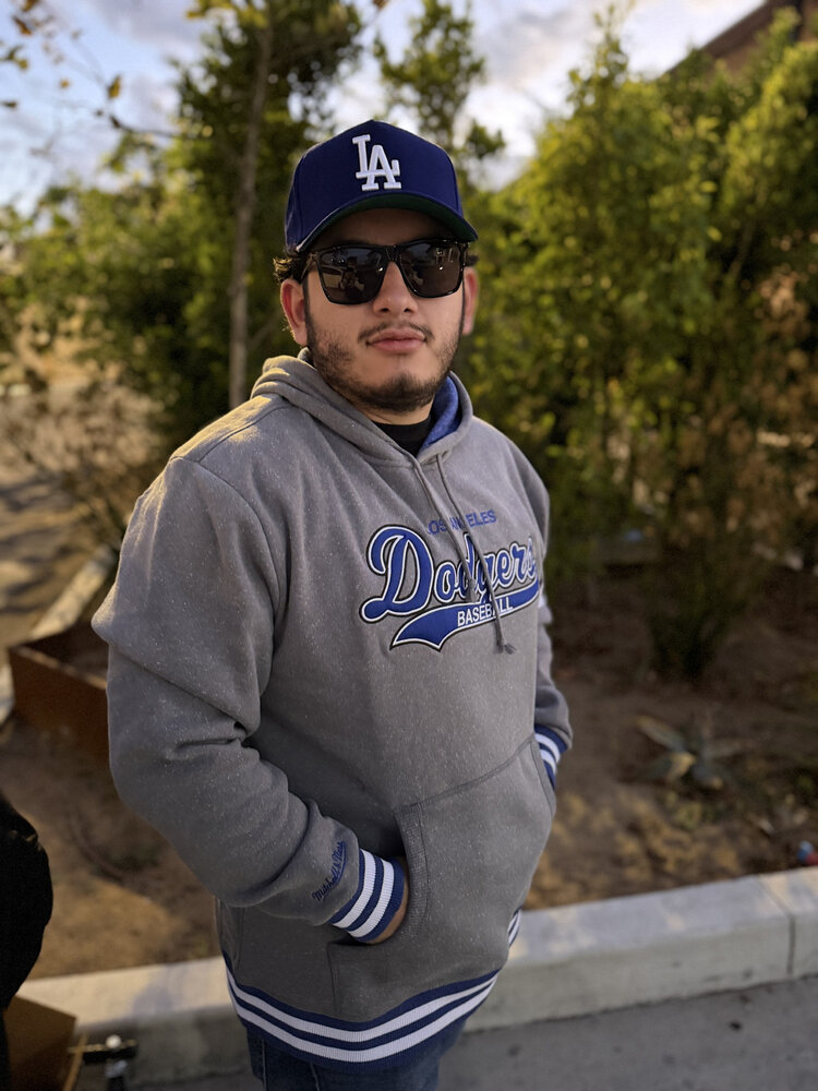 Mitchell and Ness LA Dodgers M&N Snow Washed Fleece Hoodie