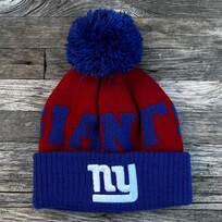NFL NFL New York Giants Toddler Cuffed Knit w/ Pom Red Blue