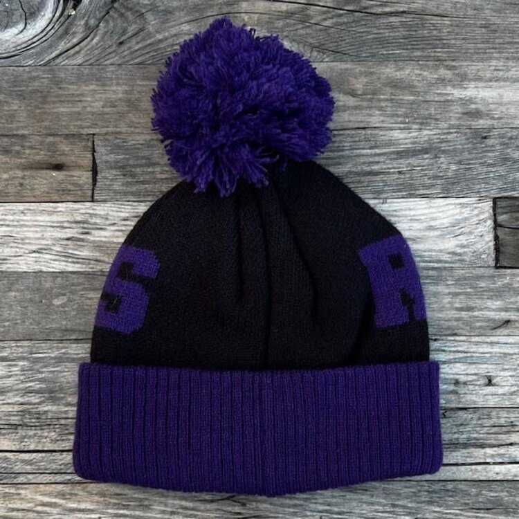 NFL NFL Baltimore Ravens Toddler Cuffed Knit w/ Pom Purple Black