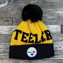 NFL NFL Pittsburgh Steelers Toddler Cuffed Knit w/ Pom Gold Black