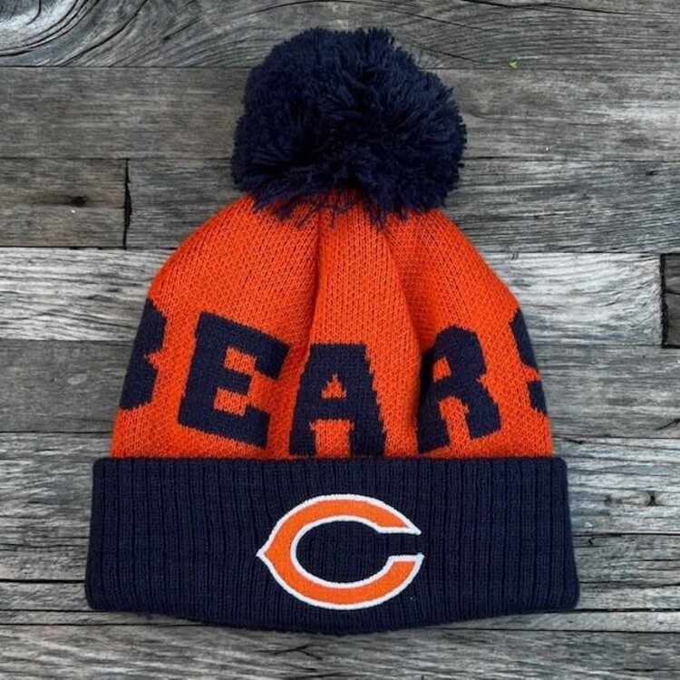 NFL NFL Chicago Bears Toddler Cuffed Knit w/ Pom Orange Navy