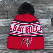 NFL Tampa Bay Buccaneers Newborn Striped Cuffed Knit Hat with Pom