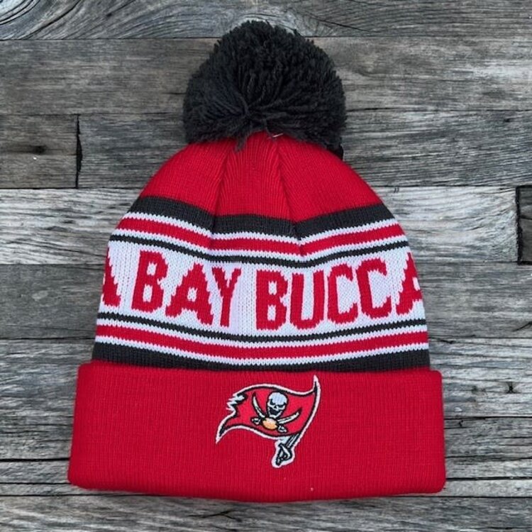NFL Tampa Bay Buccaneers Newborn Striped Cuffed Knit Hat with Pom