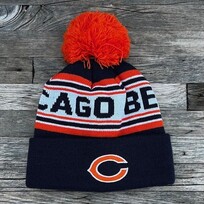 NFL Chicago Bears Newborn Striped Cuffed Knit Hat with Pom