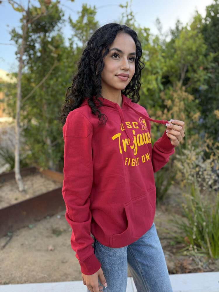 USC Trojans W Kim P/O Hoodie Cardinal