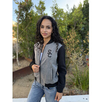 USC Trojans W Sideline Bomber Jacket Heather/Black