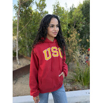 USC Trojans W Breakwater Hood Cardinal