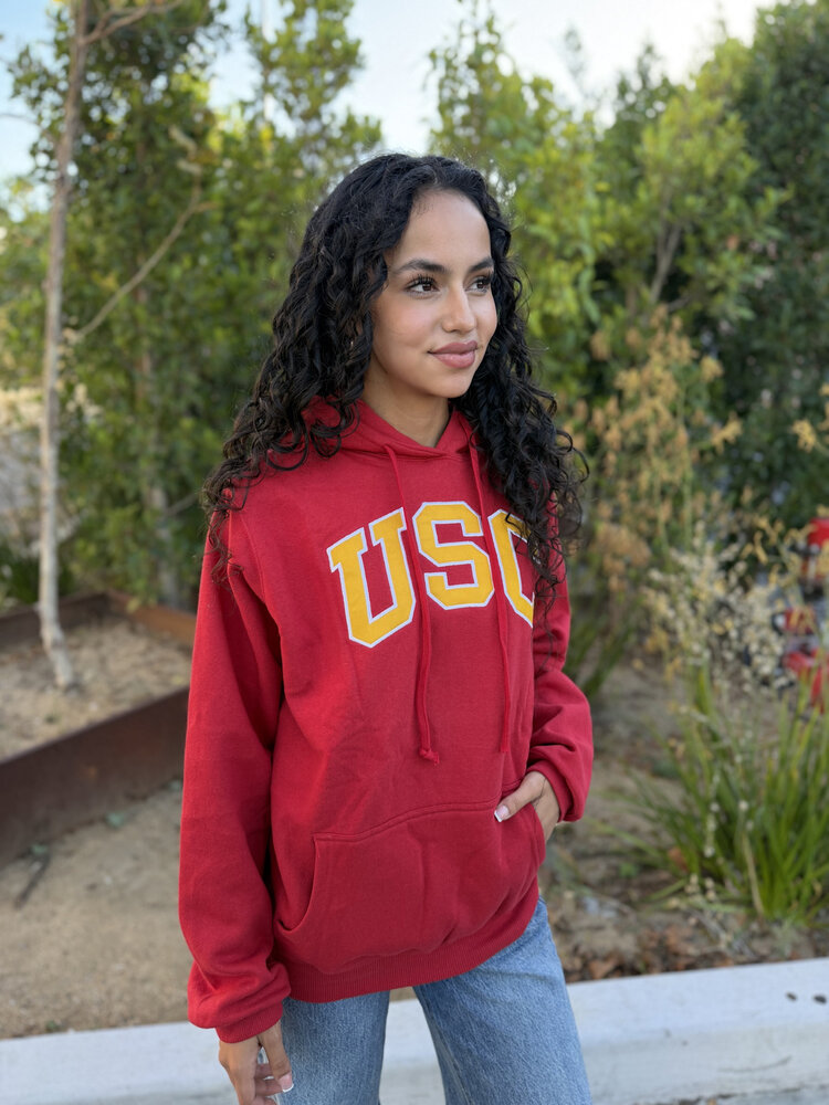USC Trojans W Breakwater Hood Cardinal