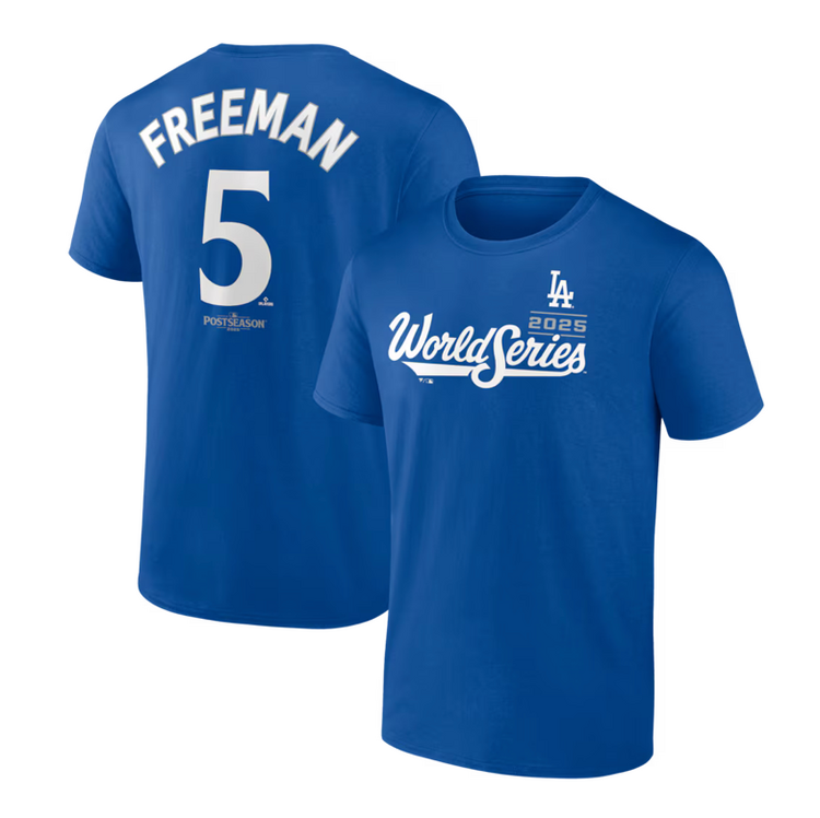 Fanatics LA Dodgers Men's 2025 World Series Freeman N&N T-Shirt