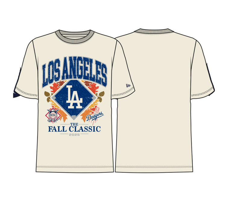 New Era LA Dodgers Men's NE Cream Fall Classic Tee