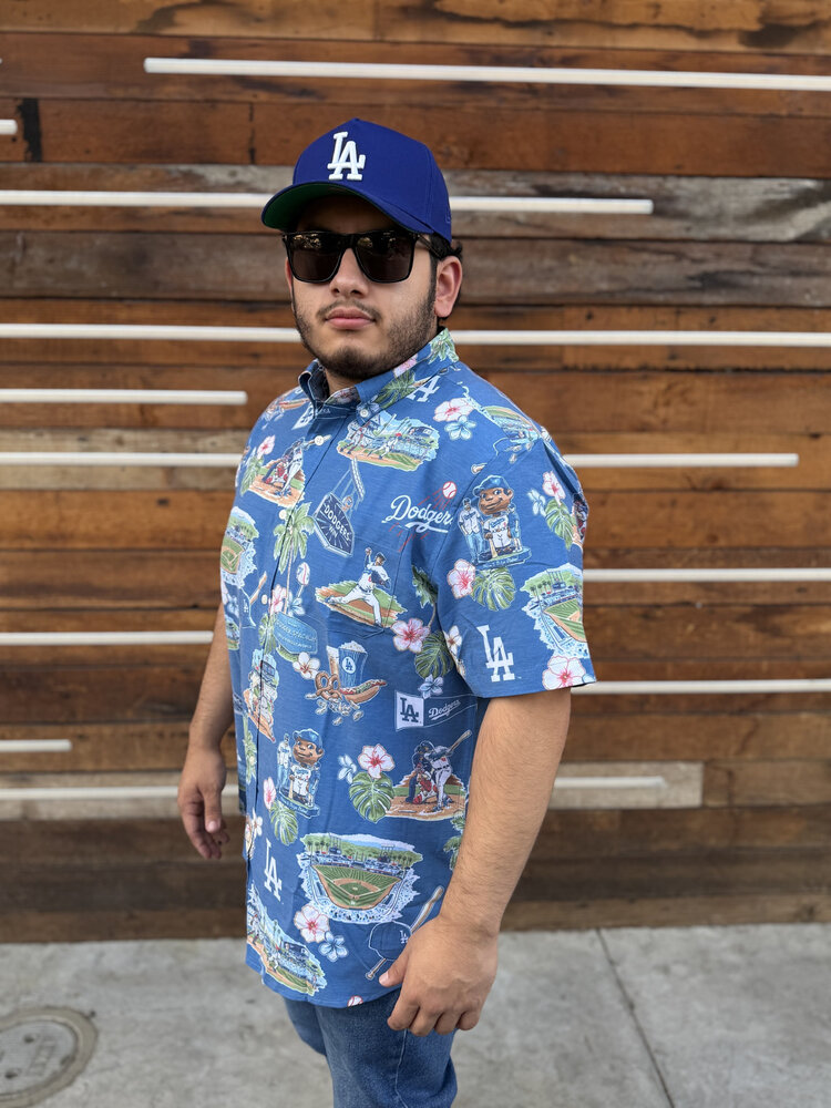 Reyn Spooner LA Dodgers Reyn Spooner Blue Scenic Button-Up