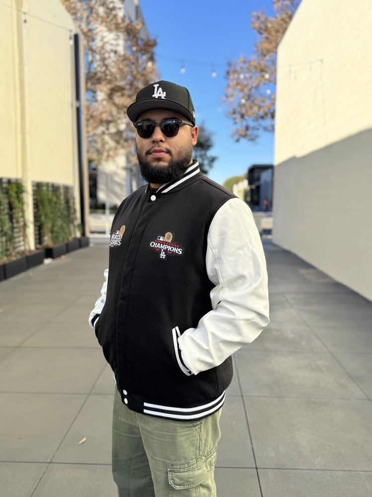 JH Design LA 2024 WS Champs Black White Button Snap Varsity Reversible Jacket