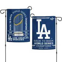Wincraft LA Dodgers 2024-2025 World Series Back to Back Champions 12.5 in x 18 in Garden Flag
