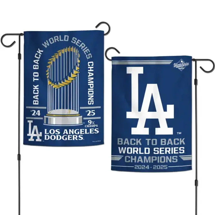 Wincraft LA Dodgers 2024-2025 World Series Back to Back Champions 12.5 in x 18 in Garden Flag