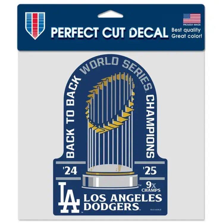 Wincraft Big Decal MLB 2024-2025 World Series Back to Back Champions 8"x8"