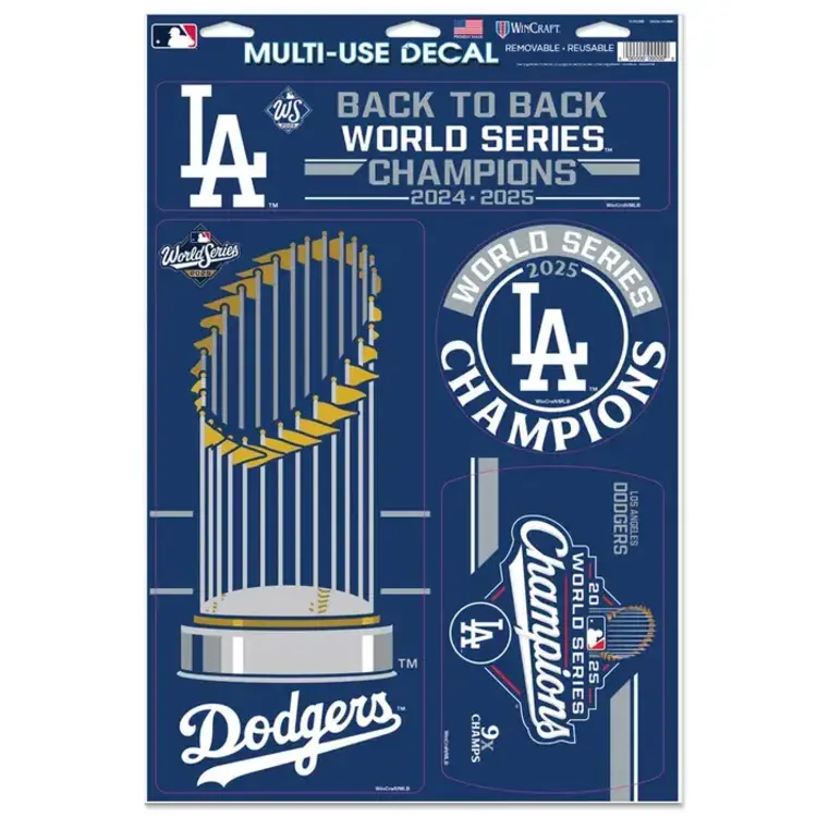 Wincraft Extra Large Decal MLB 2024-2025 World Series Back to Back Champions 11"x17"