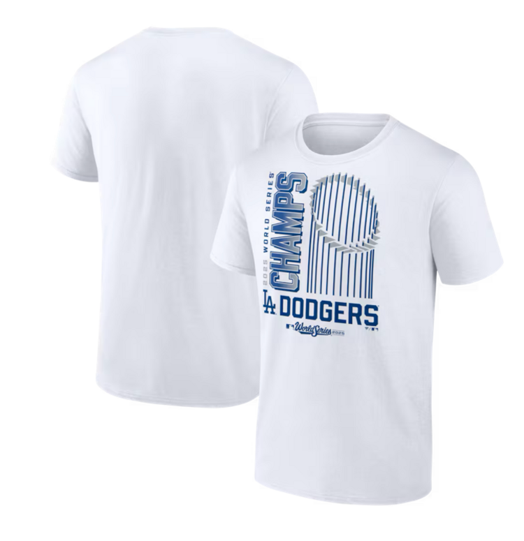 Fanatics LA 2025 WS Champs White Wild Pitch T-Shirt