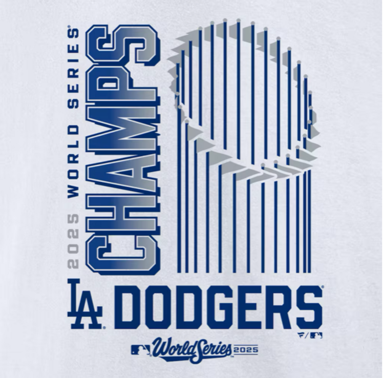 Fanatics LA 2025 WS Champs White Wild Pitch T-Shirt
