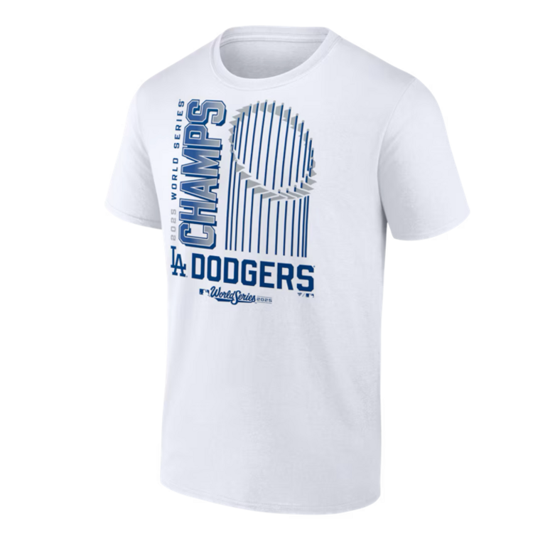 Fanatics LA 2025 WS Champs White Wild Pitch T-Shirt
