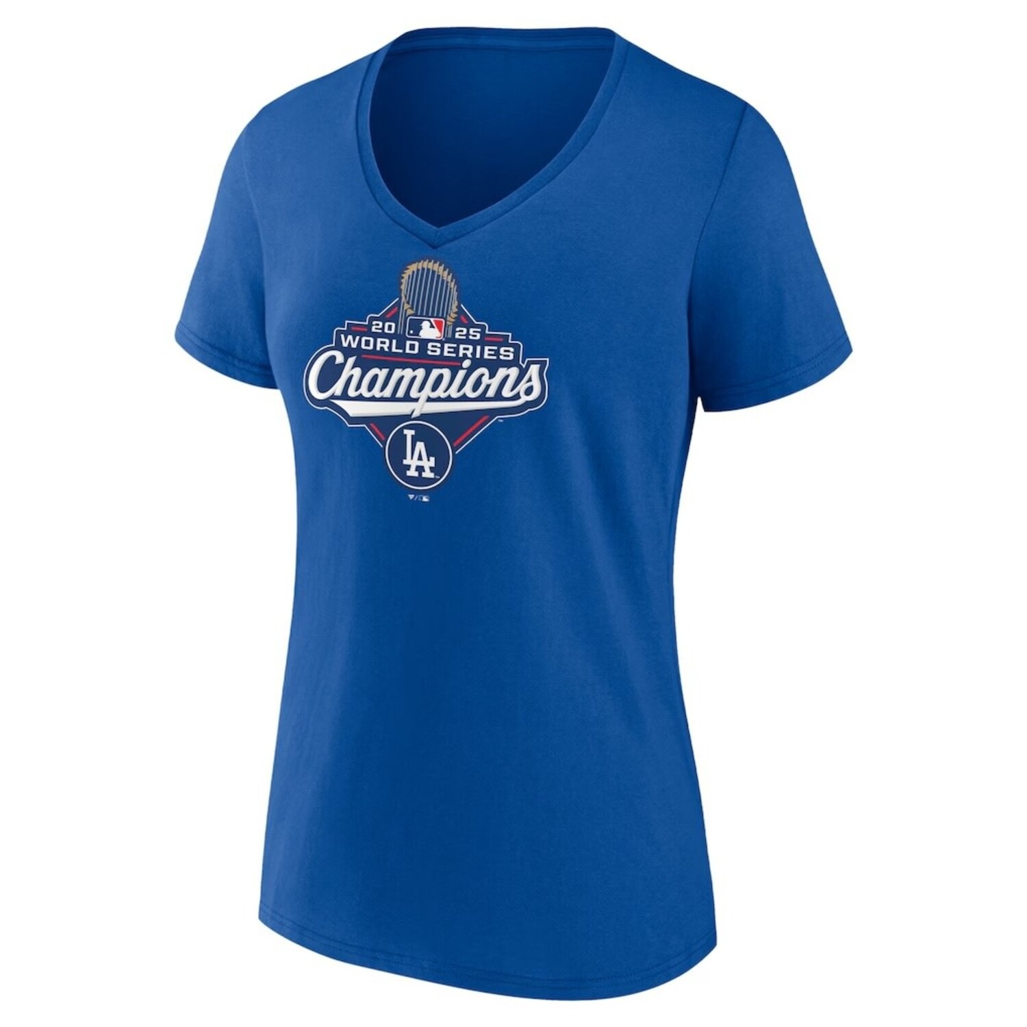 LA Dodgers Women's 2025 WS Champs Official Logo Royal T-Shirt