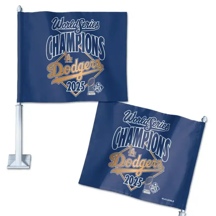 Wincraft 2025 World Series Champions Dodgers Car Flag