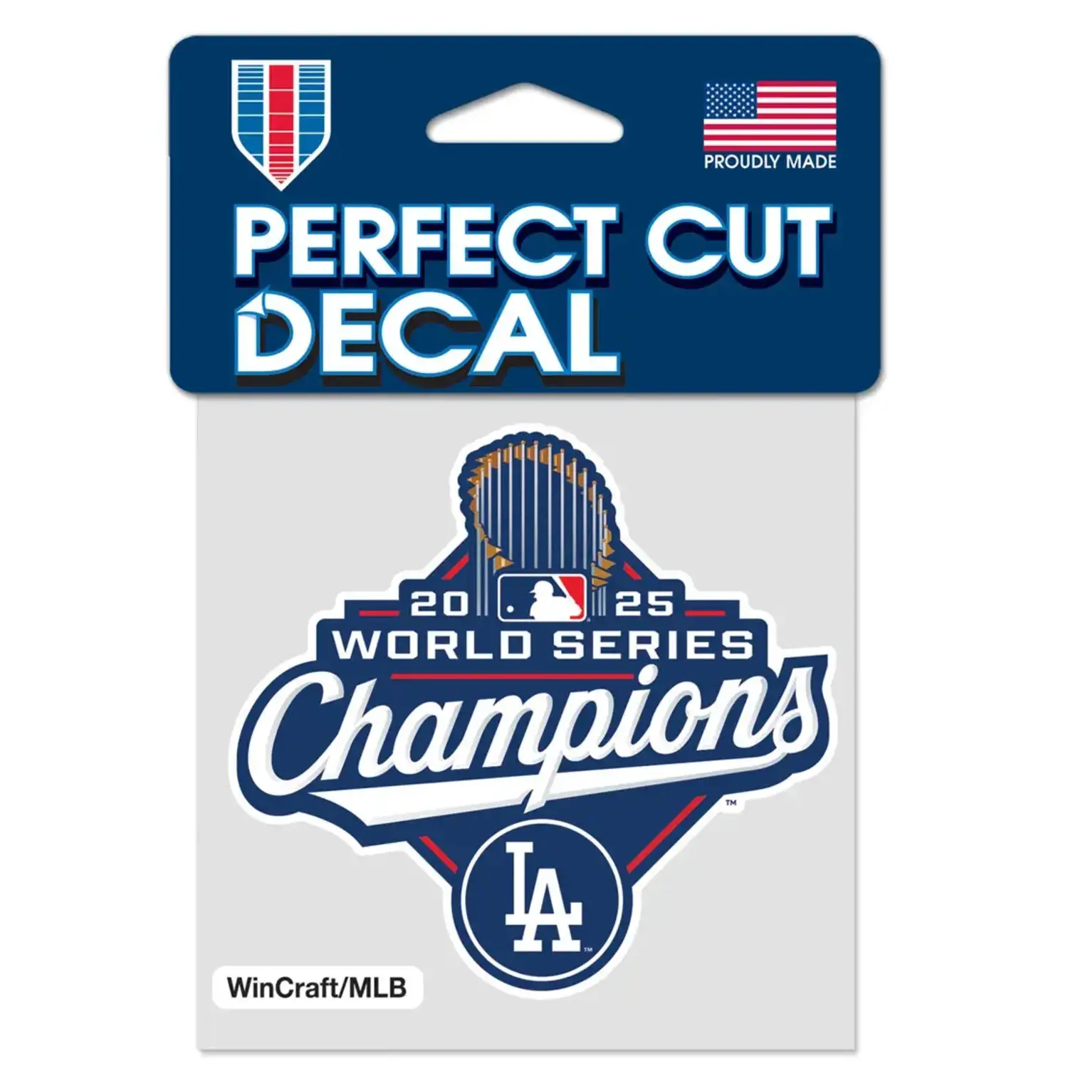 Small Decal MLB LA Dodgers 2025 World Series Champions 4X4 - The