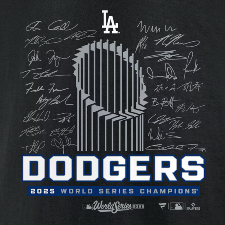 Fanatics LA Dodgers Women's 2025 2025 WS Signature Roster T-Shirt