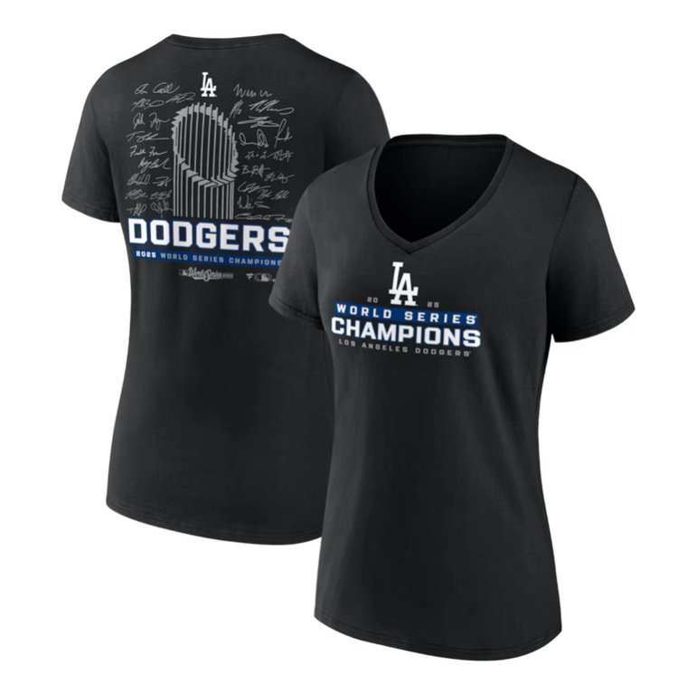 Fanatics LA Dodgers Women's 2025 2025 WS Signature Roster T-Shirt