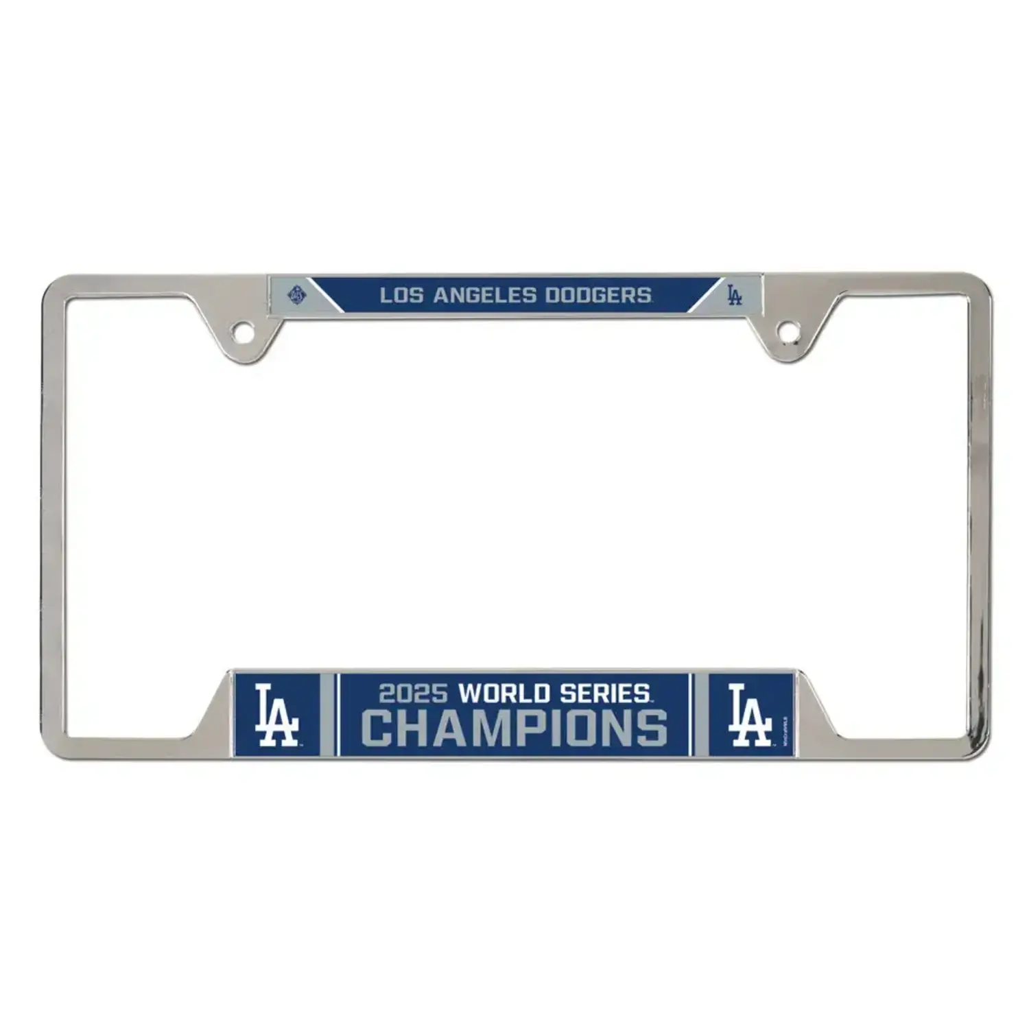 LA Dodgers 2025 World Series Champions License Plate Frame Metal