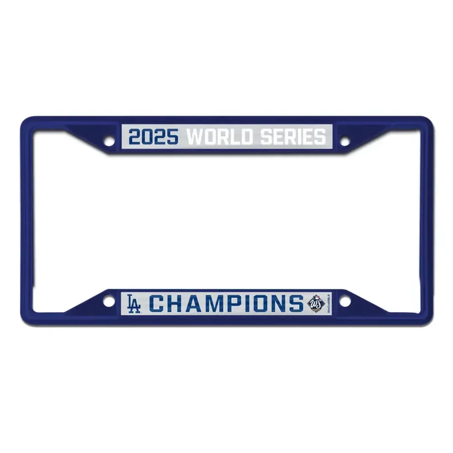 LA Dodgers 2025 World Series Champions License Plate Frame Blue