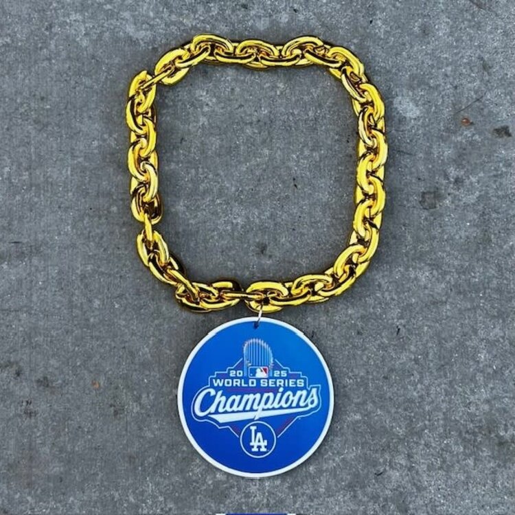 Fan Fave LA Dodgers Fan Chain 2025 World Series Champions Gold