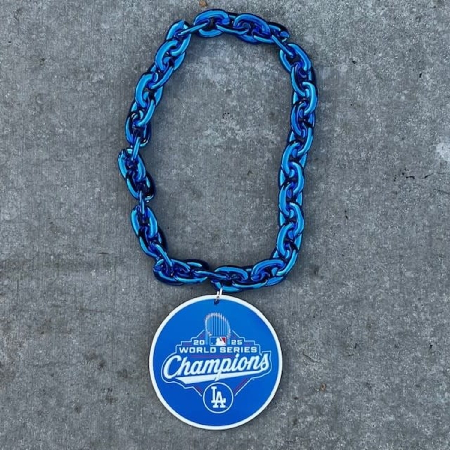 LA Dodgers Fan Chain 2025 World Series Champions Royal - The