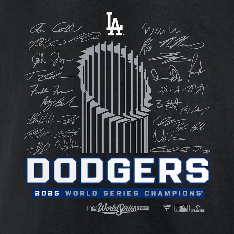 Fanatics LA Dodgers 2025 2025 WS Signature Roster T-Shirt